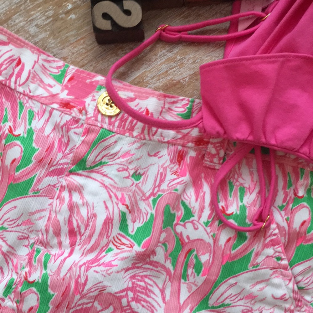 🌴LILLY PULITZER Girl’s  Flamingo Print Shorts - Picture 8 of 8